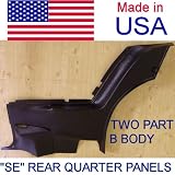 1971-1974 Dodge Coronet Black Inside Rear Quarter Panels se Style replaces OEM