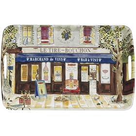 Jill Butler Tray, Bar � Vins, 21 1?2 x 14 1?2 by Jill Butler