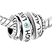 Pugster Sky Blue Swarovski Elements Crystal Live Love Laugh Spiral Bead Fits Pandora Charms Bracelet