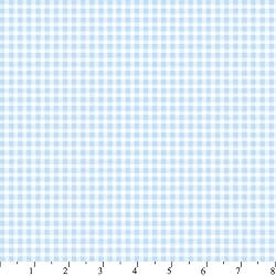 By the Yard Sleepy Bears Blue Check Quilt Cotton Fabric