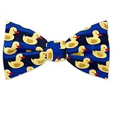 Rubber Ducks Pretied bowtie by Bowties Unlimited - Blue Silk