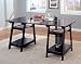 Coaster Trestle Style Office Desk Table, Black Wood Finish