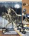 Hautman Howling Wolf Shower Curtain