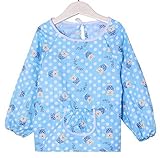 幼児 エプロン ベビー 長袖 スモック 食事用 お絵かき用 泥遊び用 1-2歳 (12)