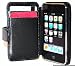 Premium Black Leather Acrylic Book Case with 2 Card Slots + Screen Protector for Apple Ipod Touch Itouch 2nd Generation 3rd Generation 2nd Gen 3rd Gen 8Gb 16GB 32Gb