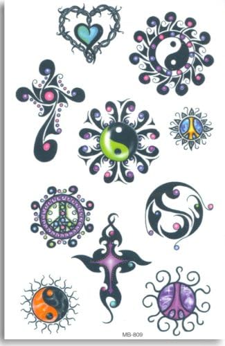 Tribal Cross Temporary Tattoos #51