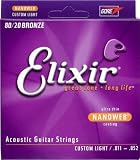 Elixir Nanoweb Custom Light Acoustic Guitar Strings
