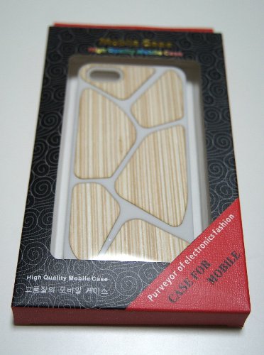 【39s】 iPhone5用高品質Woodシリーズ PCケース ホワイト＆ホワイト