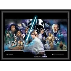 Star Wars - Luke Mit Laserschwert, Charaktere, 3D Poster Gerahmt 3D-Poster (gerahmt) (42 x 30cm)