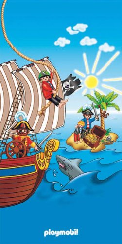 Belltex 459-PLAY-SL1 Strandtuch Velours Playmobil 76  x  152 cm Preisvergleich