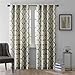 Yellow Curtains For Living room , Modern Contemporary Grommet Window Curtains For Bedroom , Print Ankara Silver Window Curtains , 50X84