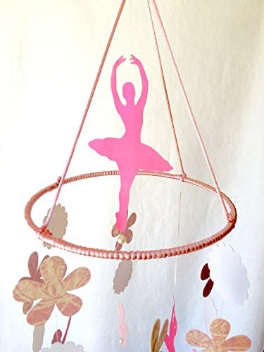 Baby - Ballerina Paper Pink Mobile for Baby nursery, crib, office or home - Ballerina dancer theme. By Liz Taylor Designs