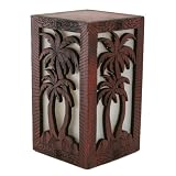 Cordless LED Mood Light Palm Tree Design Laser Cut Wood