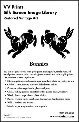 Vintage Bunnies - Small Silkscreen