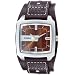 Fossil Herren-Armbanduhr Analog Leder braun Trend JR9990