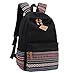 Rbenxia Unisex Canvas Backpack School Bag College Rucksack for Girls Boys Students