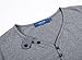 Aiyino Mens Summer Casual V-Neck Button Cuffs Cardigan Short Sleeve T-Shirts L Dark Gray