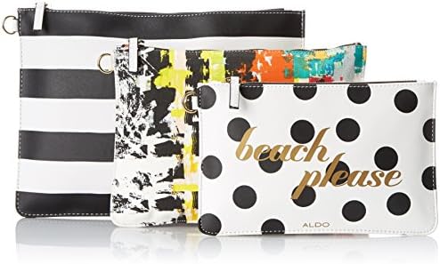 Aldo Reason Clutch, White/Black, One Size