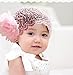 niceroker Flower Toddlers Infant Baby Girl Princess Headband Accessories Crochet Pink