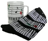 Piano with Rose Phantom Gift Set with Mug & Womens Socks