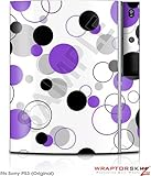 Sony PS3 Skin Lots of Dots Purple on White