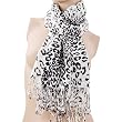 Leopard Animal Print Pashmina Shawl - Snow White, Gift Idea