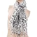 Leopard Animal Print Pashmina Shawl - Snow White, Gift Idea
