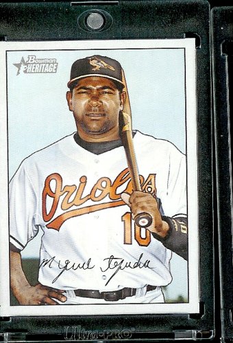 2007 Bowman Heritage # 20 Miguel Tejada - Baltimore Orioles - Baseball Card in a Protective Display Case