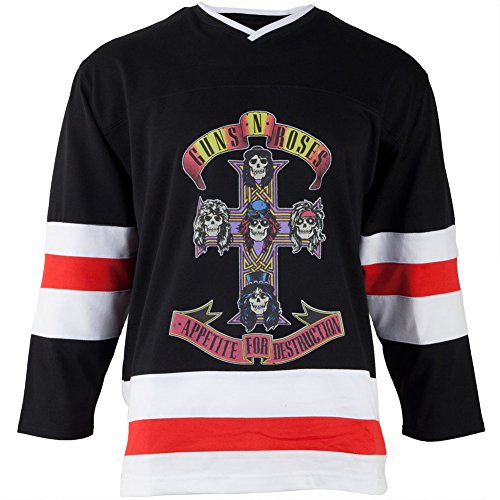 Guns N Roses Men's Hockey Jersey XX-Large Black
