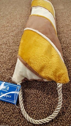 Brown Yellow Beige Swirl Door Draft Stopper Window Breeze Blocker Snake Cover