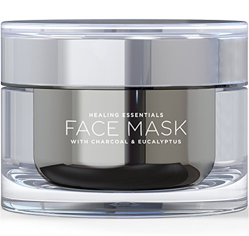 Vidazen Charcoal Face Mask for Acne, Oily Skin and Blackheads; Natural, Exfoliating Clay Mud Treatment for Younger Looking Skin