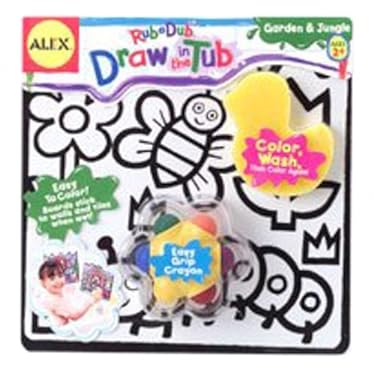Bath Tub Coloring Board Garden Jungle