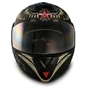 VCAN Blinc 210 Flat Black Large Bluetooth 1.2 Enabled Full Modular Street Helmet with AVIATOR Graphics