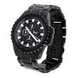 Geneva Platinum Mens Round Bezel Link Watch