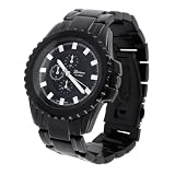 Geneva Platinum Mens Round Bezel Link Watch