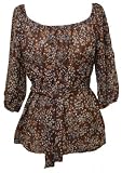 long sleeves /tunic/ditsy brown