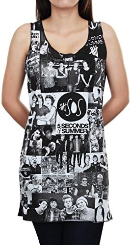Monomania Women's 5SOS 5 Seconds of Summer Music Tank Top Singlet Size M
