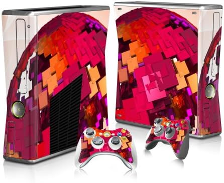 Xbox 360 Slim Skin Sticker Full Body Wrap Plus Two Matching Controller Skins Protects From Scratches Vinyl Decal Pink Globe