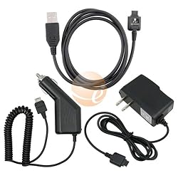 USB CABLE+CAR+HOME CHARGER FOR LG AT&T CU920 CU915 VU