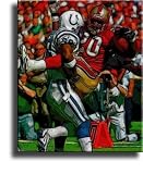 Completely Handpainted American Football Sport Painting, Custom Order FL4478, Oil on Canvas, with Option to Paint Jerry, Brett & Co. from Any Other Favorite Photograph or Picture, Unframed, Size 24" x 36" inch