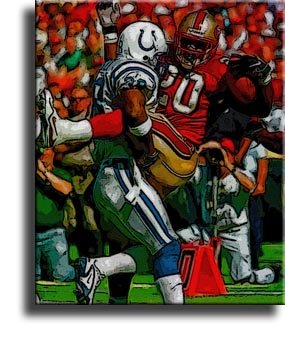 Completely Handpainted American Football Sport Painting, Custom Order FL4478, Oil on Canvas, with Option to Paint Jerry, Brett & Co. from Any Other Favorite Photograph or Picture, Unframed, Size 24