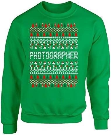 Photographer Ugly Christmas Sweater - Adult Sweatshirt 4xl Irish-green