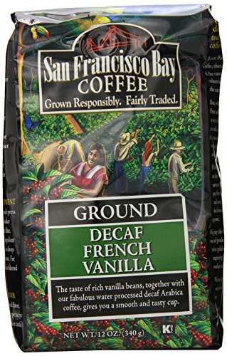 San Francisco Bay Coffee Ground, Decaf French Vanilla, 12 Ounce
