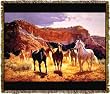 Horse Canyon Tapestry Throw Blanket