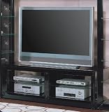 Contemporary Pearl Black LCD / Plasma Flat Panel TV Stand
