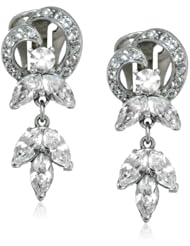Ben-Amun Jewelry "Pearl and Crystal" Crystal Heart Earrings