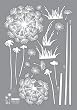 Reusable Easy Wall Applique Stickers - Dandelion Seed Stem
