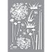 Reusable Easy Wall Applique Stickers - Dandelion Seed Stem