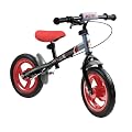 Hudora 10124 - Laufrad Ratzfratz 3.0, Eva Reifen 30,5 cm (12 Zoll), schwarz / silber / rot