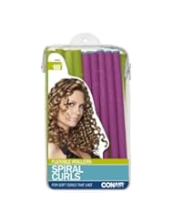 Conair Spiral Curlers Assorted Colors 18 Count Sold in packs of 3